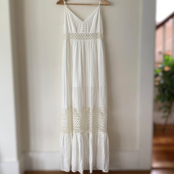 Jack by BB Dakota Dresses & Skirts - Jack By BB Dakota Off-White Lace Accented Maxi Dress Size 6